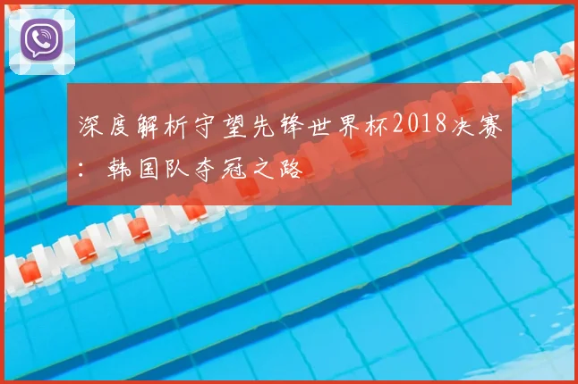 深度解析守望先锋世界杯2018决赛:韩国队夺冠之路